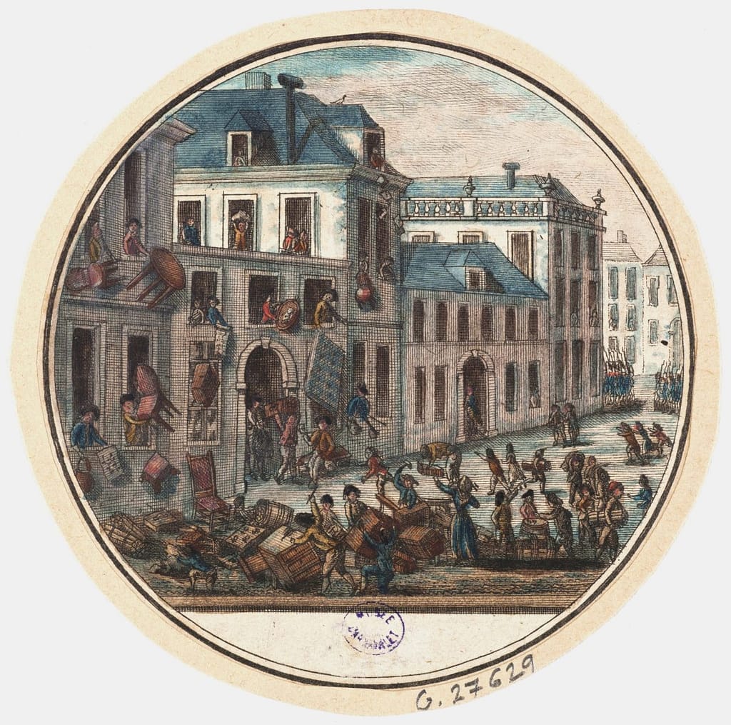 Pillage de la manufacture royale de papiers peints Réveillon, avril 1789