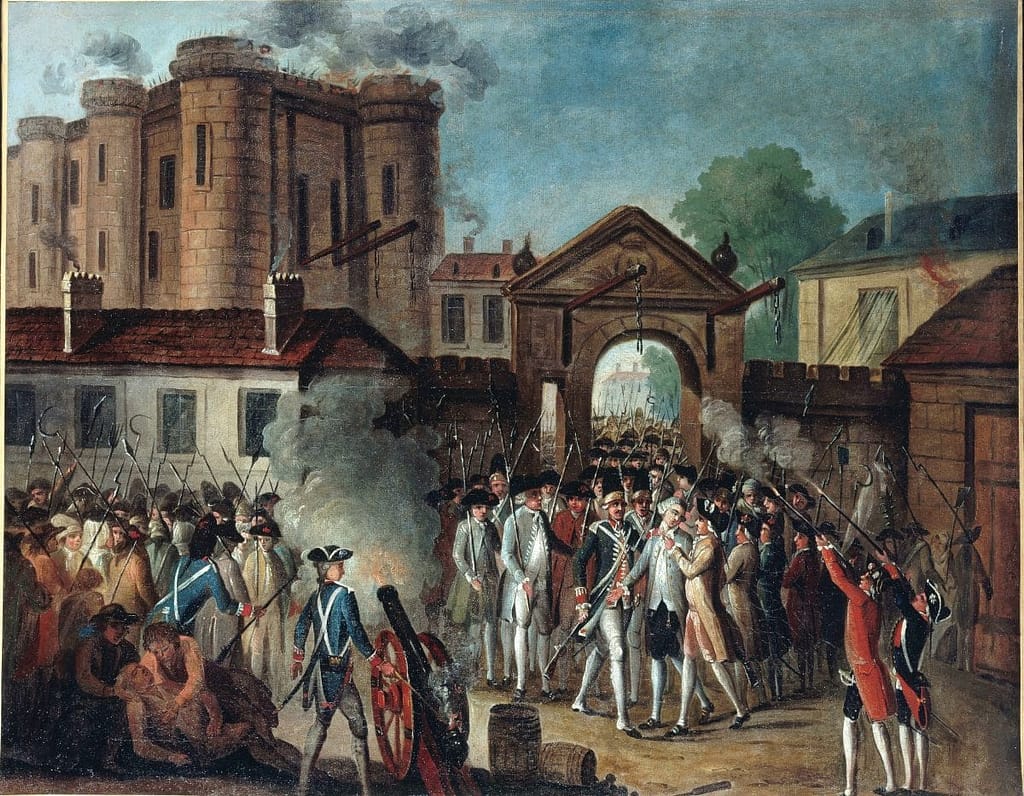 Hulin rallie les Gardes Françaises pour l'assaut final de la Bastille, 14 juillet 1789