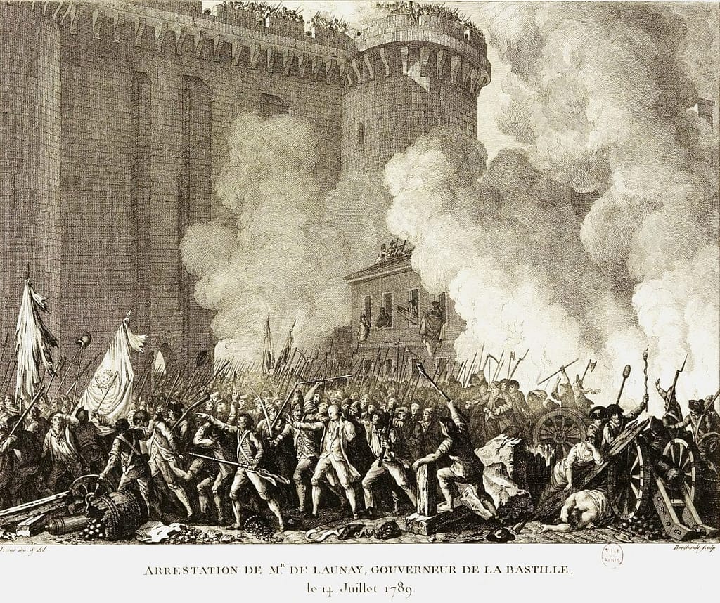 Arrestation de De Launay à la sortie de la bastille