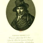 Portrait de Camille Desmoulins, député de Paris à la Convention Nationale, décapité le 16 germinal an II — gravure de Bonneville