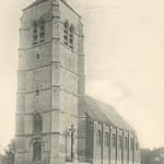 Église de Loos-en-Gohelle et sa tour avant la guerre, paroisse de l'abbé Campagne, curé de Loos