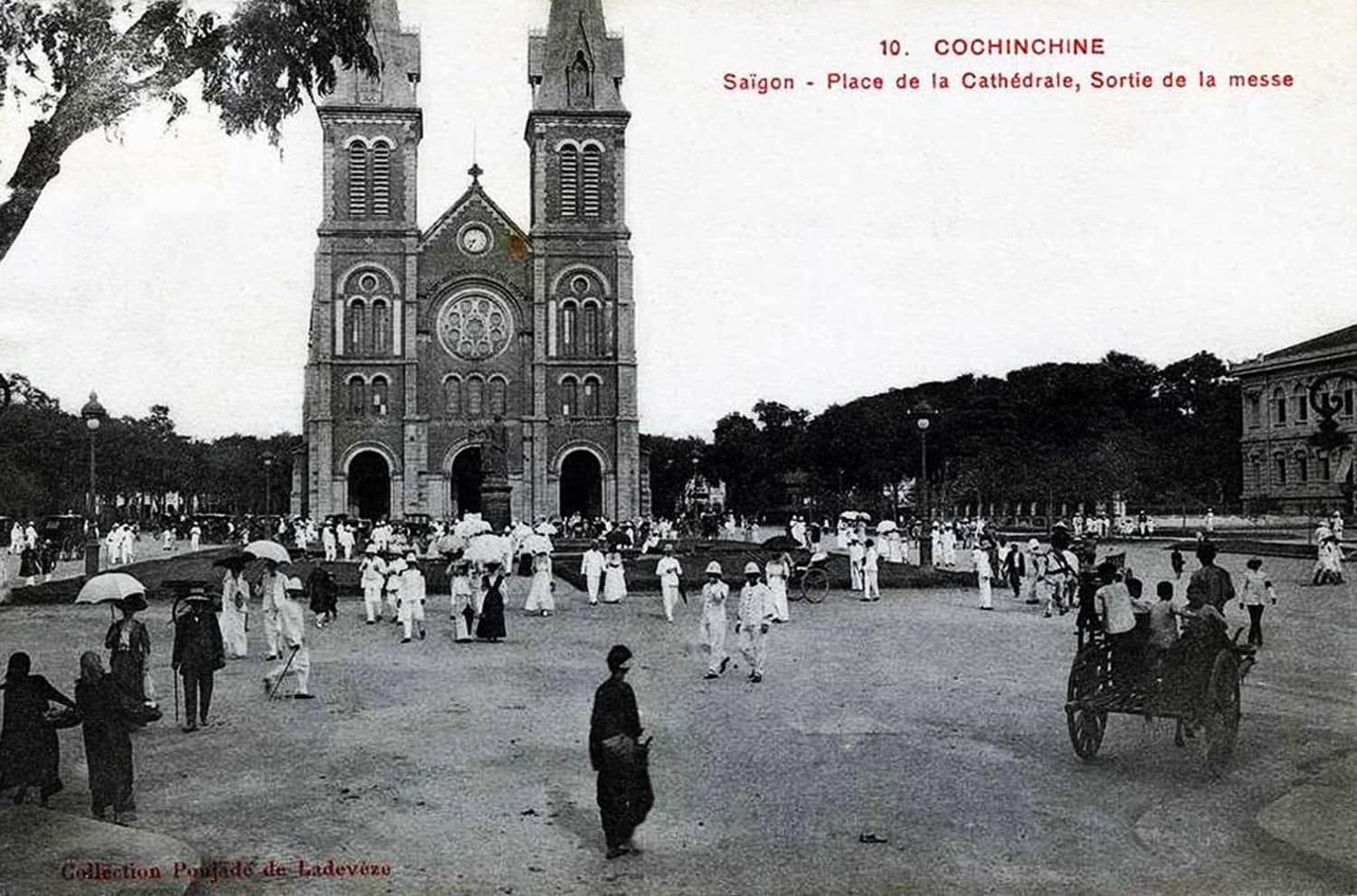 Cathédrale de Saïgon (Cochinchine) au début du XXe siècle, paroisse de François Xavier Boxberger, prêtre soldat de la Première Guerre mondiale