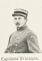 Portrait du capitaine Stackler, du 9e BCP, tué à Berny en 1916