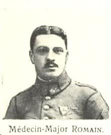 Portrait du médecin-major Romain, chef du service de santé du 9e BCP