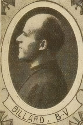 Portrait de BILLARD Joseph Marie Victor (Brice Victor dans le Livre d'or), vicaire et aumônier titulaire, prêtre soldat de la Première Guerre mondiale