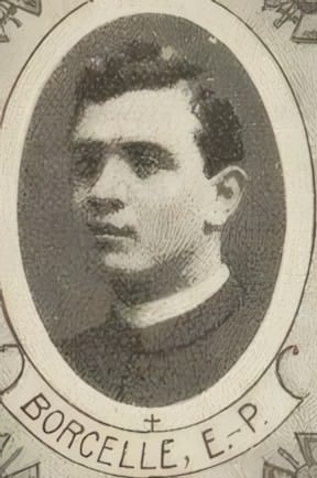 Portrait de BORCELLE Édouard-Philippe, vicaire à Notre-Dame de Bourges, prêtre soldat de la Première Guerre mondiale