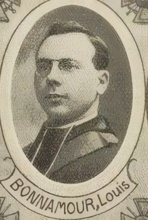 Portrait de BONNAMOUR Louis, chapelain de la basilique du Sacré-Cœur à Paray-le-Monial, prêtre soldat de la Première Guerre mondiale