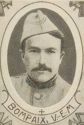 Portrait de BOMPAIX Vincent-Eugène-Marie, séminariste, prêtre soldat de la Première Guerre mondiale
