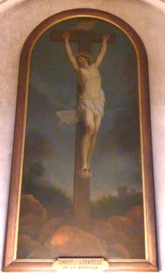 Christ de la chapelle de la Bastille — tyrannie de la Bastille, conservé église Saint-Paul-Saint-Louis Paris