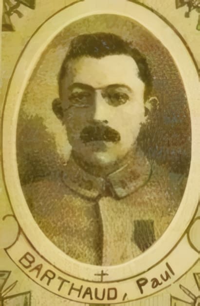 Portrait de BARTHAUD Paul, séminariste, prêtre soldat de la Première Guerre mondiale