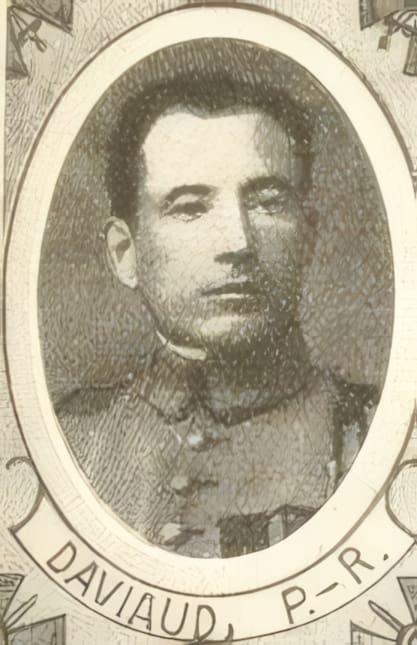 Portrait de DAVIAUD Pierre Rémy, séminariste, prêtre soldat de la Première Guerre mondiale