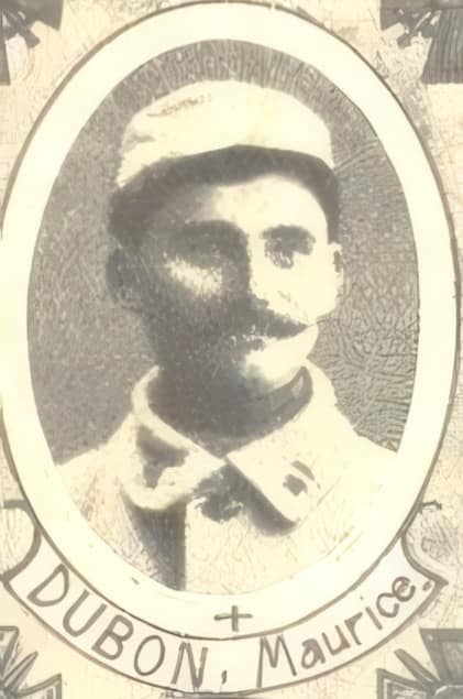 Portrait de DUBON Maurice, vicaire, prêtre soldat de la Première Guerre mondiale