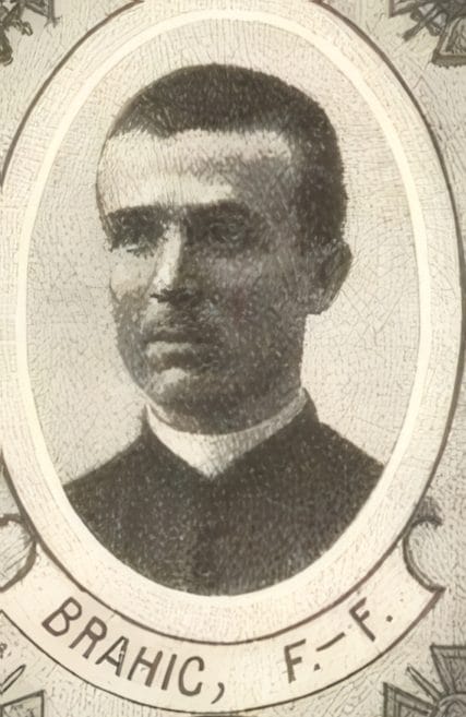 Portrait de BRAHIC Ferdinand-Félix, clerc tonsuré puis vicaire à Aigues-Mortes, sous-lieutenant, prêtre soldat de la Première Guerre mondiale