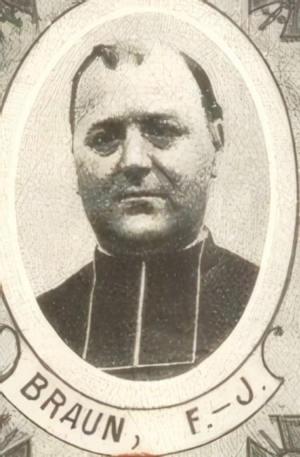 Portrait de BRAUN François-Joseph, vicaire à Notre-Dame d'Auteuil à Paris, organisateur de l'école de rééducation des soldats aveugles, prêtre soldat de la Première Guerre mondiale