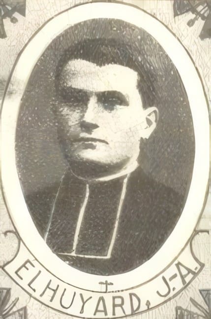 Portrait de ELHUYAR Jean Amédée, tonsuré, prêtre soldat de la Première Guerre mondiale