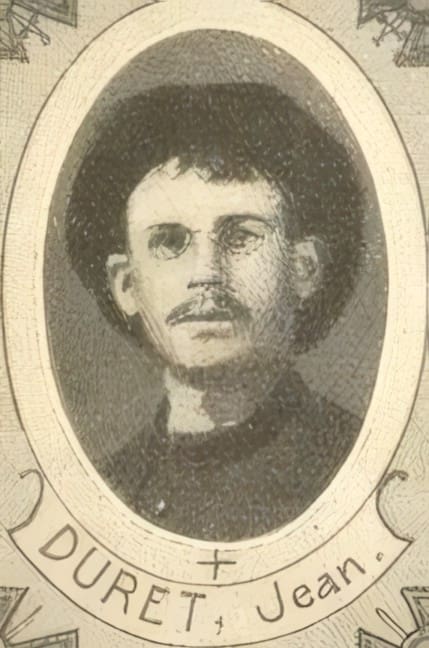 Portrait de DURET Jean, novice, prêtre soldat de la Première Guerre mondiale
