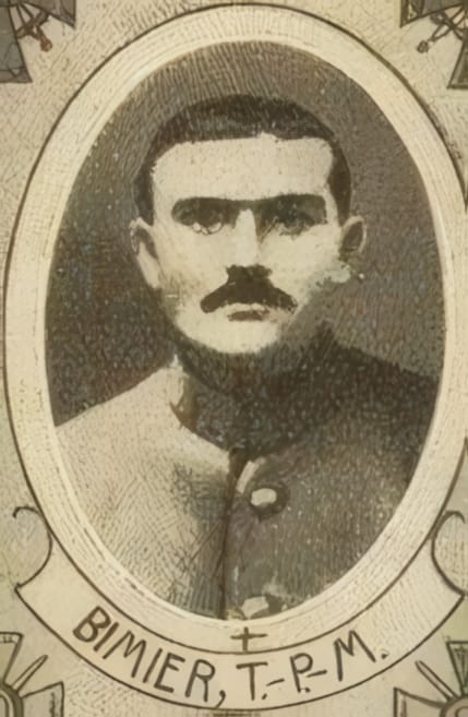 Portrait de BIMIER Théophane-Pierre-Marie, séminariste, prêtre soldat de la Première Guerre mondiale