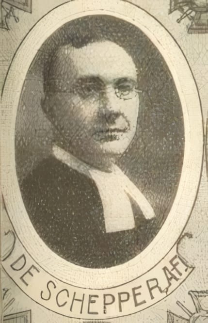 Portrait de DE SCHEPPER Alphonse François, frère des Écoles Chrétiennes — directeur de l'Académie Saint-Luc à Gand, prêtre soldat de la Première Guerre mondiale