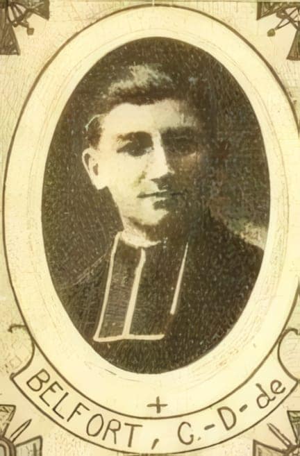 Portrait de DELFAU de BELFORT Christian, clerc tonsuré, prêtre soldat de la Première Guerre mondiale