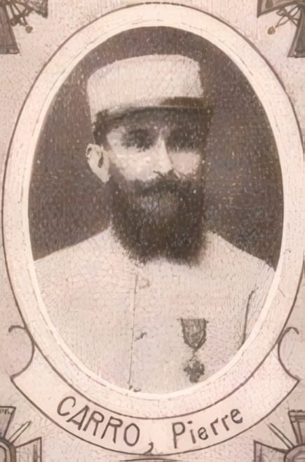 Portrait de CARRO Pierre, vicaire / Recteur, prêtre soldat de la Première Guerre mondiale