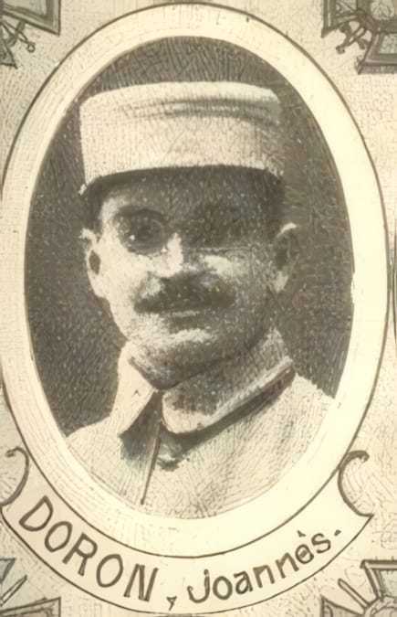 Portrait de DORON Jean Claude Marie, étudiant, prêtre soldat de la Première Guerre mondiale