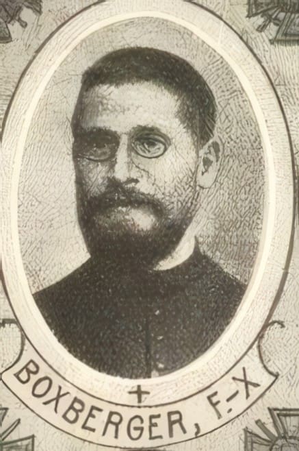 Portrait de BOXBERGER François-Xavier, vicaire à la cathédrale de Saïgon, lieutenant de tirailleurs, prêtre soldat de la Première Guerre mondiale
