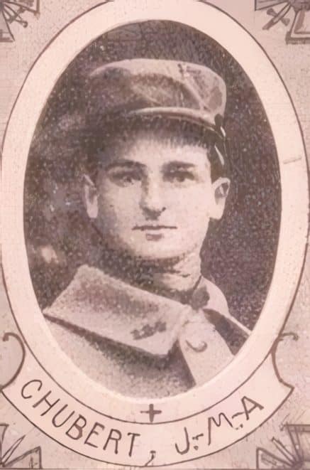 Portrait de CHUBERRE Joseph Marie Antoine, séminariste, prêtre soldat de la Première Guerre mondiale