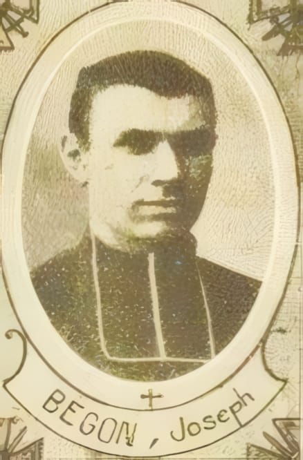 Portrait de BÉGON Joseph, vicaire, prêtre soldat de la Première Guerre mondiale