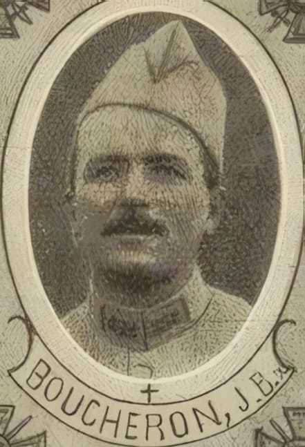 Portrait de Jean Baptiste Jacques BRAMAUD du BOUCHERON, vicaire du diocèse de Limoges, prêtre soldat de la Première Guerre mondiale.