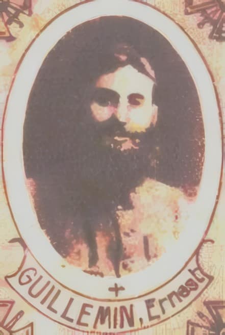 Portrait d'Ernest Guillemin, prêtre des Missions Africaines de Lyon, lieutenant au 3e Zouaves, prêtre soldat de la Première Guerre mondiale