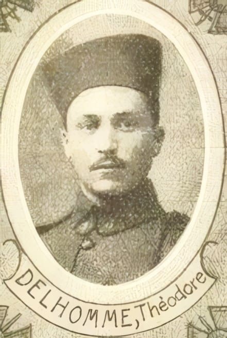 Portrait de DELHOMME Théodore, scolastique, prêtre soldat de la Première Guerre mondiale