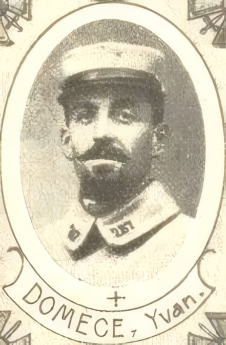Portrait de DOMÈCE Ivan, vicaire, prêtre soldat de la Première Guerre mondiale