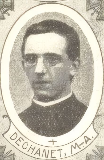Portrait de DÉCHANET Marcel Alphonse, novice, prêtre soldat de la Première Guerre mondiale