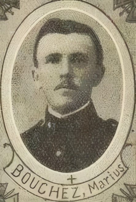 Portrait de BOUCHEZ Marius, prêtre étudiant à l'Institut catholique de Lille, prêtre soldat de la Première Guerre mondiale
