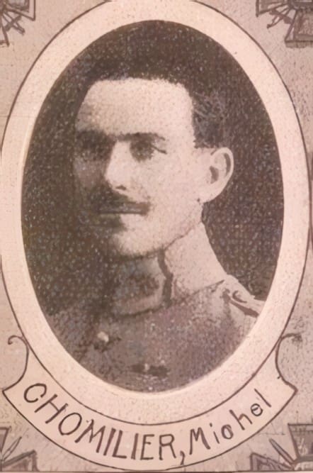 Portrait de CHOMILLIER Michel Marius, étudiant Séminaire français de Rome, docteur en théologie, prêtre soldat de la Première Guerre mondiale