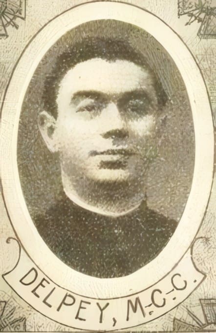 Portrait de DELPEY Manuel Camille Cicéron, professeur (Petit Séminaire de Carcassonne), prêtre soldat de la Première Guerre mondiale