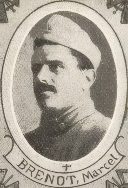 Portrait de BRENOT Marcel, vicaire à Bourbon-Lancy, prêtre soldat de la Première Guerre mondiale