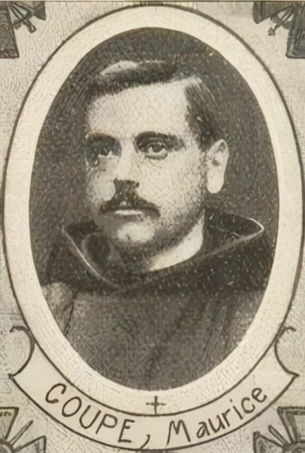 Portrait de COUPÉ Maurice Eugène, novice, prêtre soldat de la Première Guerre mondiale