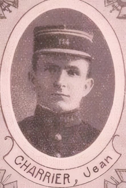 Portrait de CHARRIER Jean, vicaire, prêtre soldat de la Première Guerre mondiale