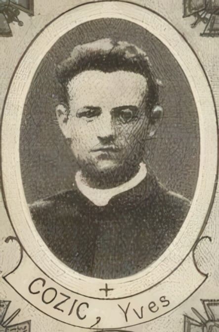 Portrait de COZIC Yves Marie Théleau, scolastique professeur, prêtre soldat de la Première Guerre mondiale