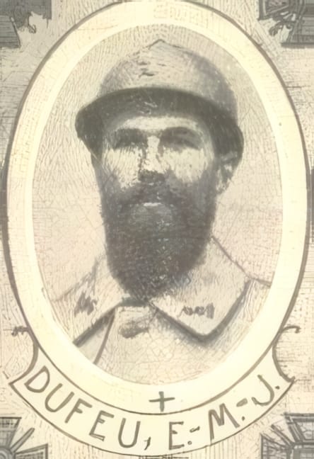 Portrait de DUFEU Eugène Marie Joseph, prêtre — Chartreuse de St-Hugues (Angleterre), prêtre soldat de la Première Guerre mondiale
