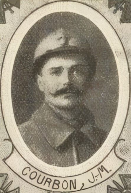 Portrait de COURBON Jean Marie, vicaire / Curé, prêtre soldat de la Première Guerre mondiale