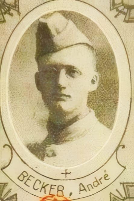 Portrait de BECKER André, scolastique, prêtre soldat de la Première Guerre mondiale