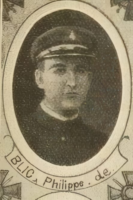 Portrait de BLIC (de) Philippe, prêtre jésuite, prêtre soldat de la Première Guerre mondiale