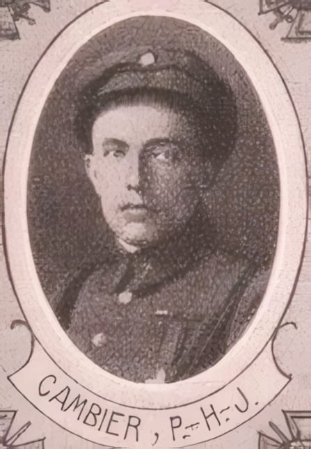 Portrait de CAMBIER Paul Henri Joseph, sous-diacre — professeur, prêtre soldat de la Première Guerre mondiale