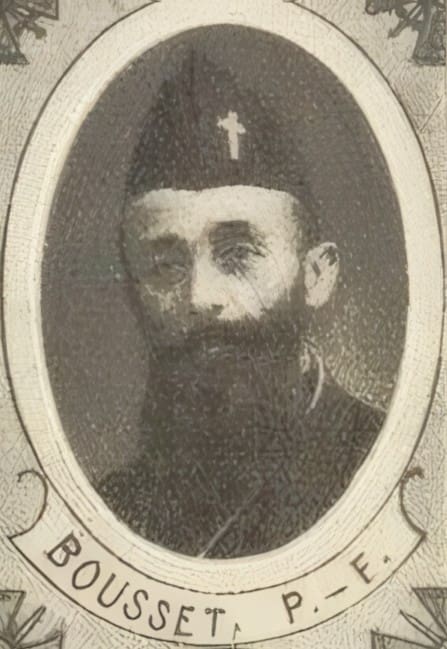 Portrait de BOUSSET Paul-Émile, curé de Doucier, prêtre soldat de la Première Guerre mondiale