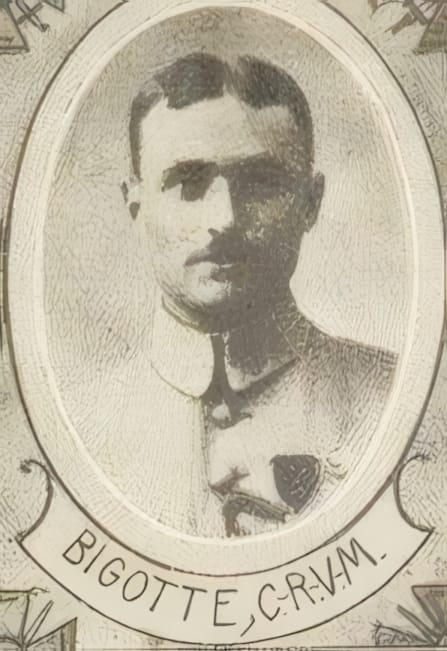 Portrait de BIGOTTE Charles Victor Pierre Maurice (Charles René Victor Maurice dans le Livre d'or), séminariste, prêtre soldat de la Première Guerre mondiale