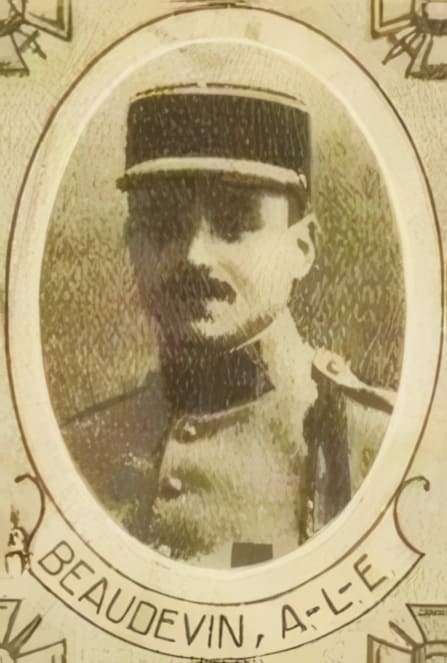 Portrait de BEAUDEVIN Auguste-Louis-Émile, clerc tonsuré, prêtre soldat de la Première Guerre mondiale