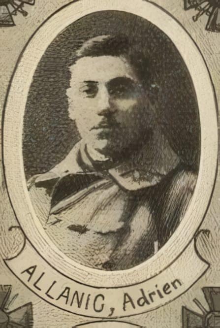 Portrait de Adrien-Joseph-Louis Allanic, clerc tonsuré du diocèse de Vannes, Livre d'or du Clergé 1914-1918