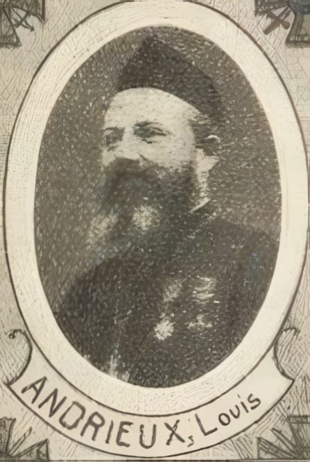 Portrait de Louis Andrieux, vicaire à la cathédrale de reims du diocèse de Reims, aumônier militaire, Livre d'or du Clergé 1914-1918